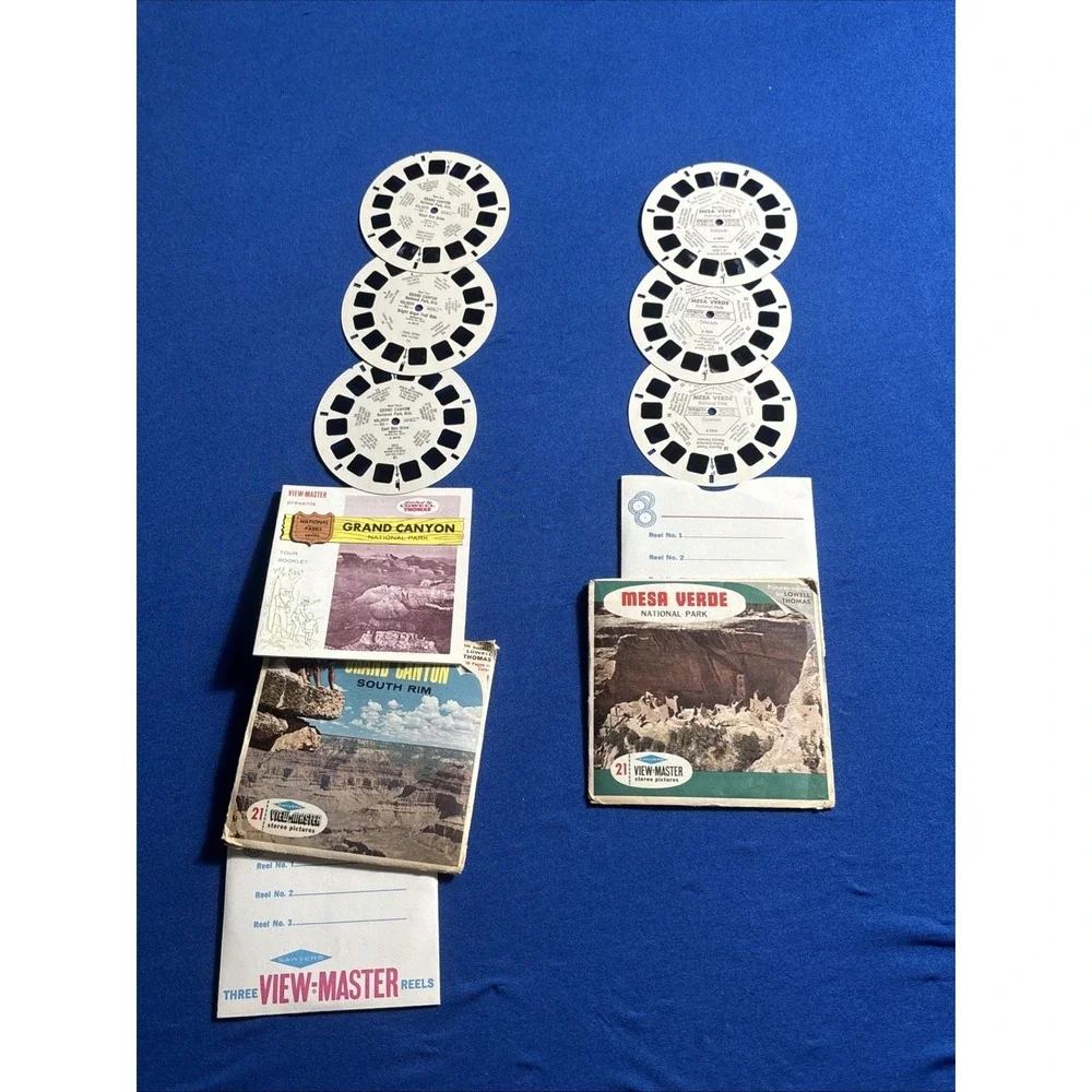 VIEW MASTER REELS A 361,GRAND CANYON Mesa Verde, Yellow Stone,Cambodia&more 19